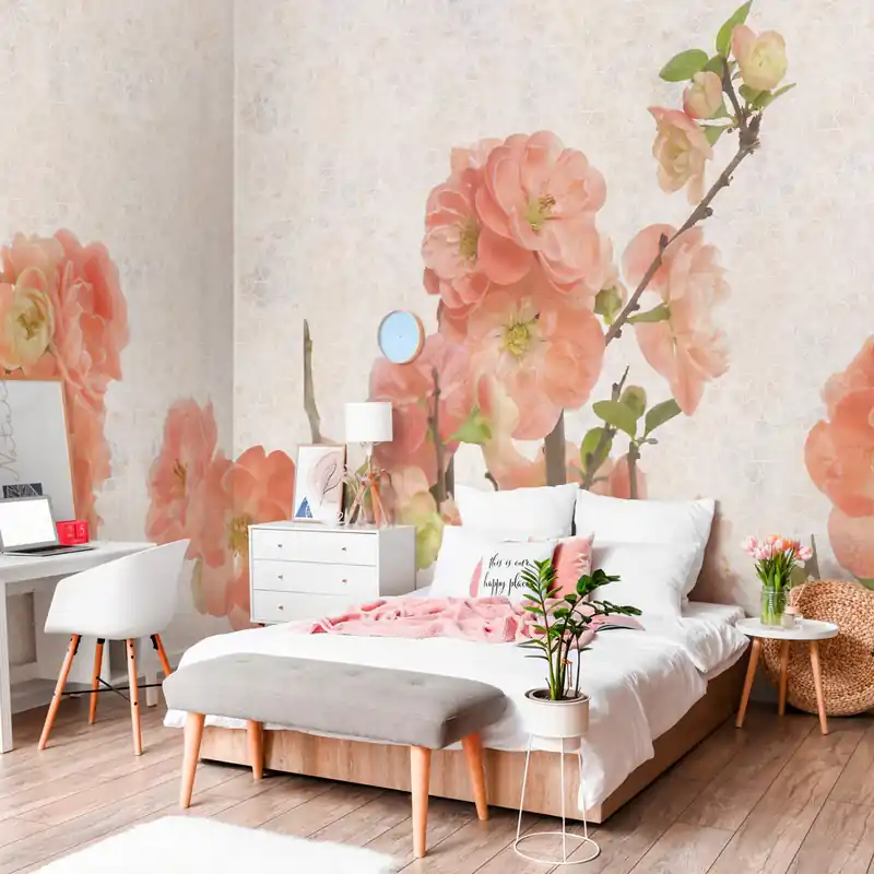 Dagaanbieding Carta da parati Rose selvatiche - TNT Effetto Muro / 100x300 cm