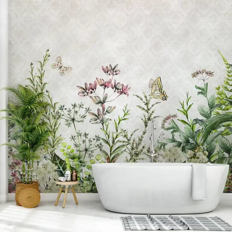 Finale Uitverkoop Carta da parati in Fibra di Vetro Giardino dell‘eden - 100% Fibra di vetro / 95x300 cm
