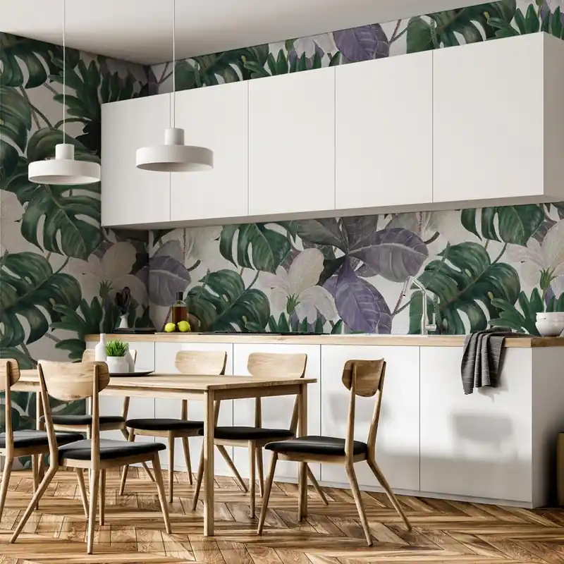 Carta da parati in Fibra di Vetro Vintage jungle - 100% Fibra di vetro / 95x300 cm Dagaanbieding