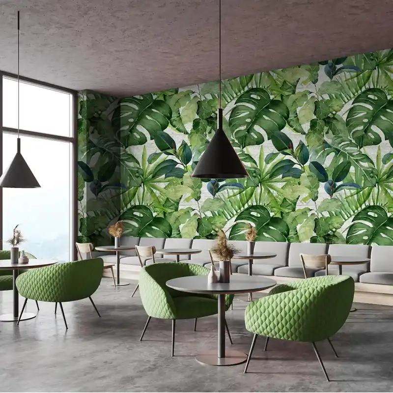 Carta da parati Jungle leaves - TNT Effetto Muro / 100x300 cm Tijdelijk Beschikbaar