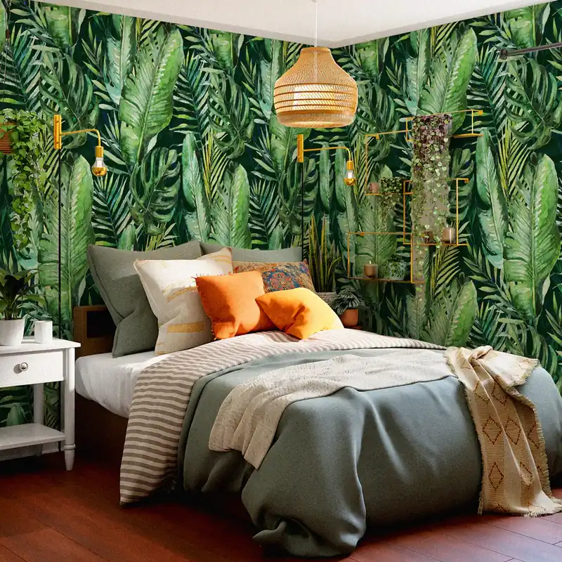 Carta da parati Tropical palm - TNT Effetto Muro / 100x300 cm Beperkt Aanbod