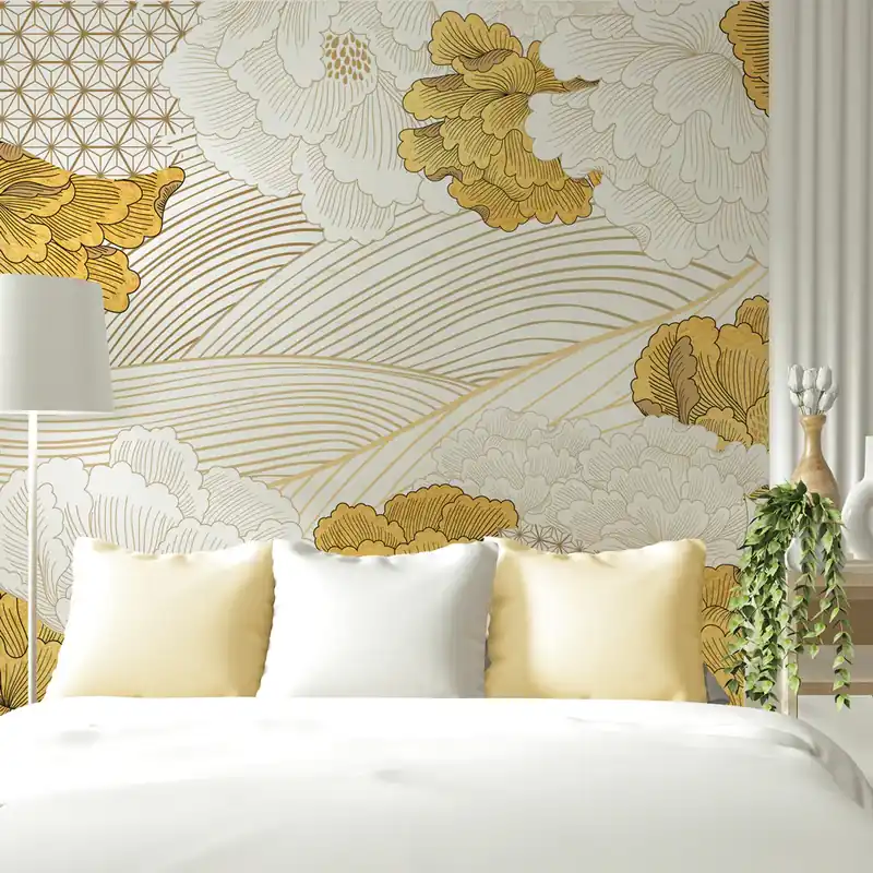 Superprijs Carta da parati Japan Flowers - TNT Effetto Muro / 100x300 cm