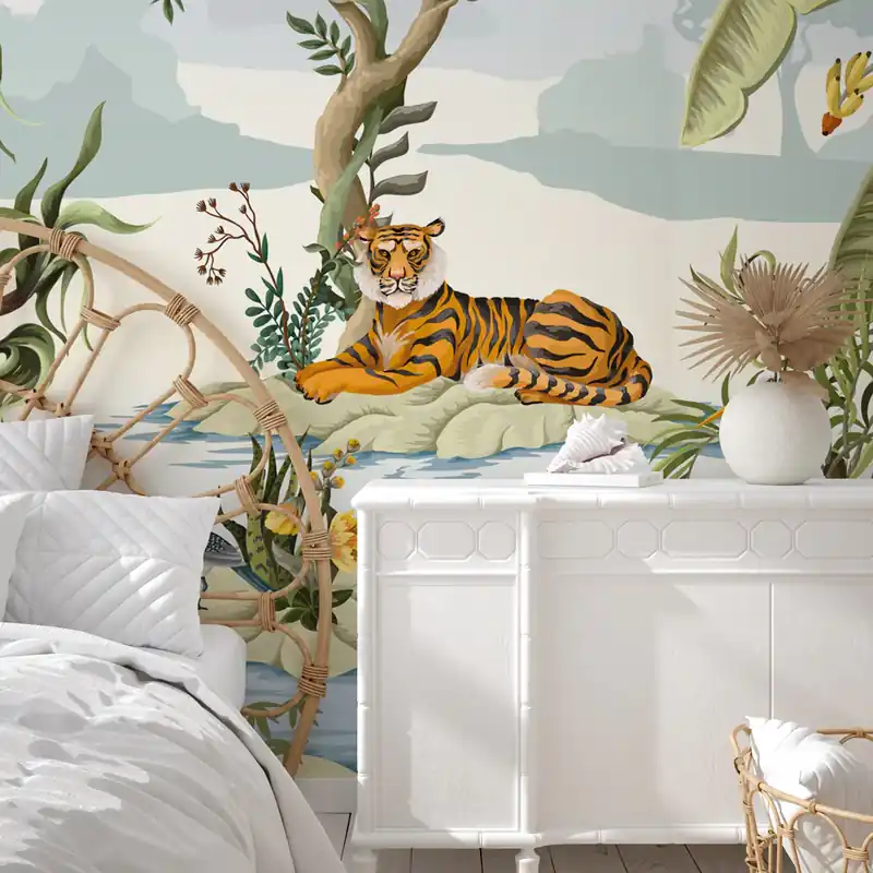 Rechtstreeks Van De Fabrikant Carta da parati Oasi tropicale - TNT Effetto Muro / 100x300 cm