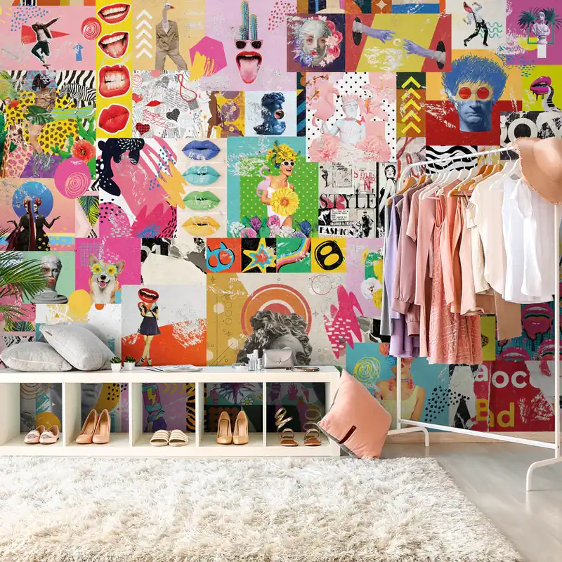 Carta da parati Glamour poster - TNT Effetto Muro / 100x300 cm Gratis Retour