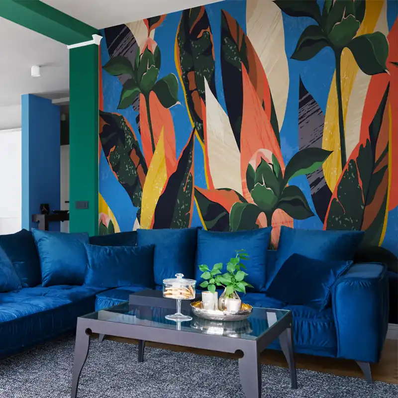 Must-Have Carta da parati Peonie moderne - TNT Effetto Muro / 100x300 cm
