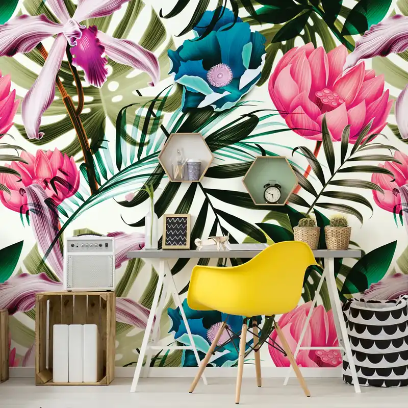 Carta da parati Profumi tropicali - TNT Effetto Muro / 100x300 cm Flitsaanbieding