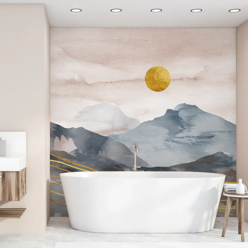 Carta da parati in Fibra di Vetro Sol levante - 100% Fibra di vetro / 95x300 cm Bestel Nu