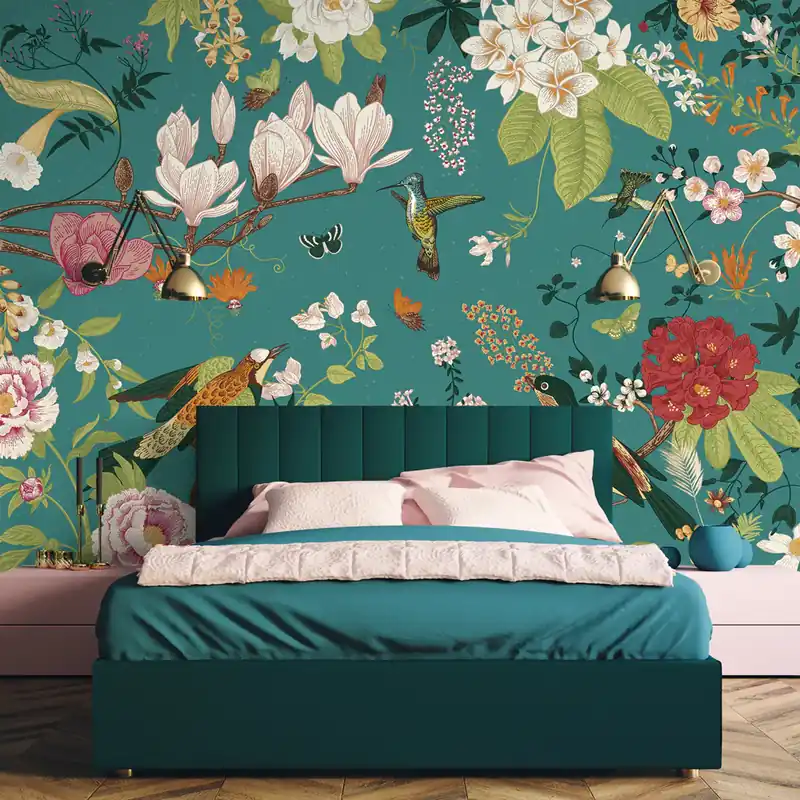 Lage Kosten Carta da parati Flora - TNT Effetto Muro / 100x300 cm