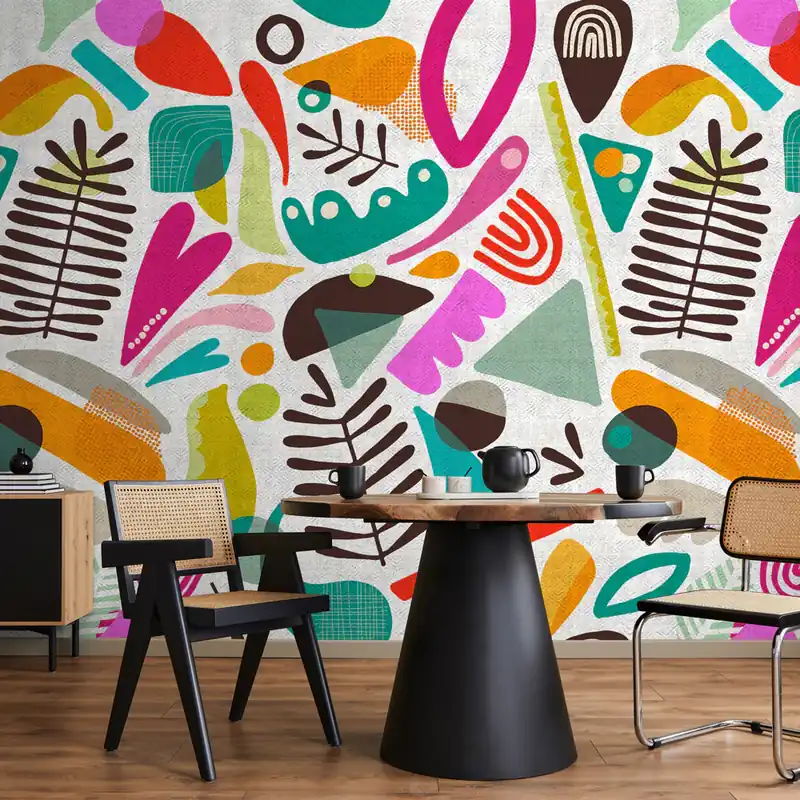 Carta da parati Colorful Nature - TNT Effetto Muro / 100x300 cm Nieuw