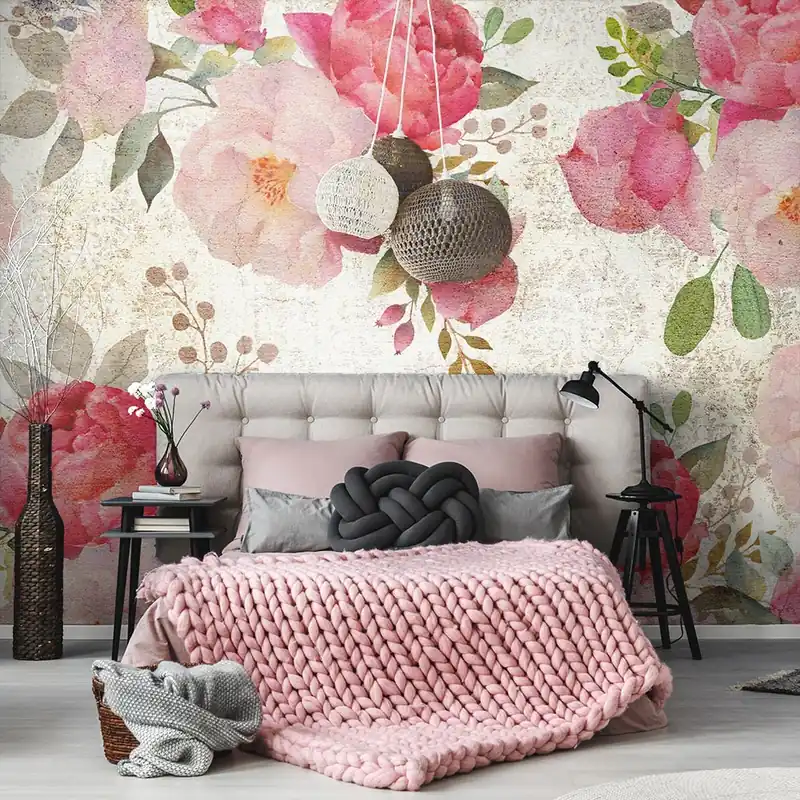 Alleen Vandaag Carta da parati Roses - TNT Effetto Muro / 100x300 cm