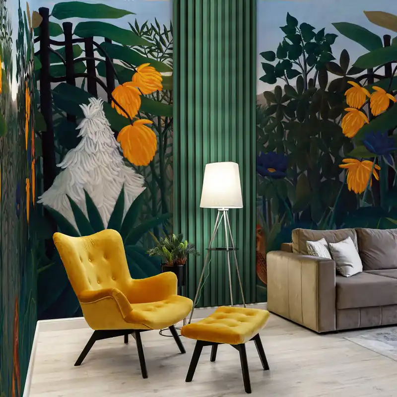 Carta da parati Il pasto del leone - TNT Effetto Muro / 100x300 cm Merkproduct