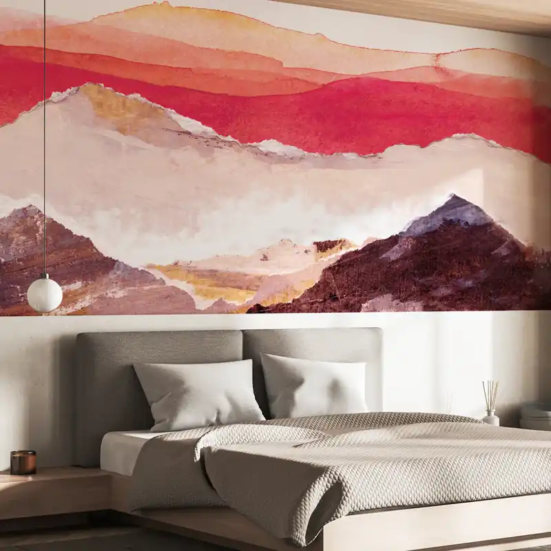 Carta da parati Tramonto astratto - TNT Effetto Muro / 100x300 cm Voordeelprijs