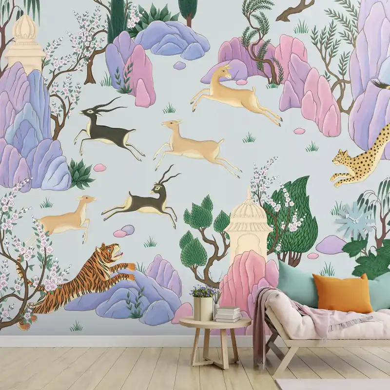 Carta da parati Partita di caccia - TNT Effetto Muro / 100x300 cm Koopje