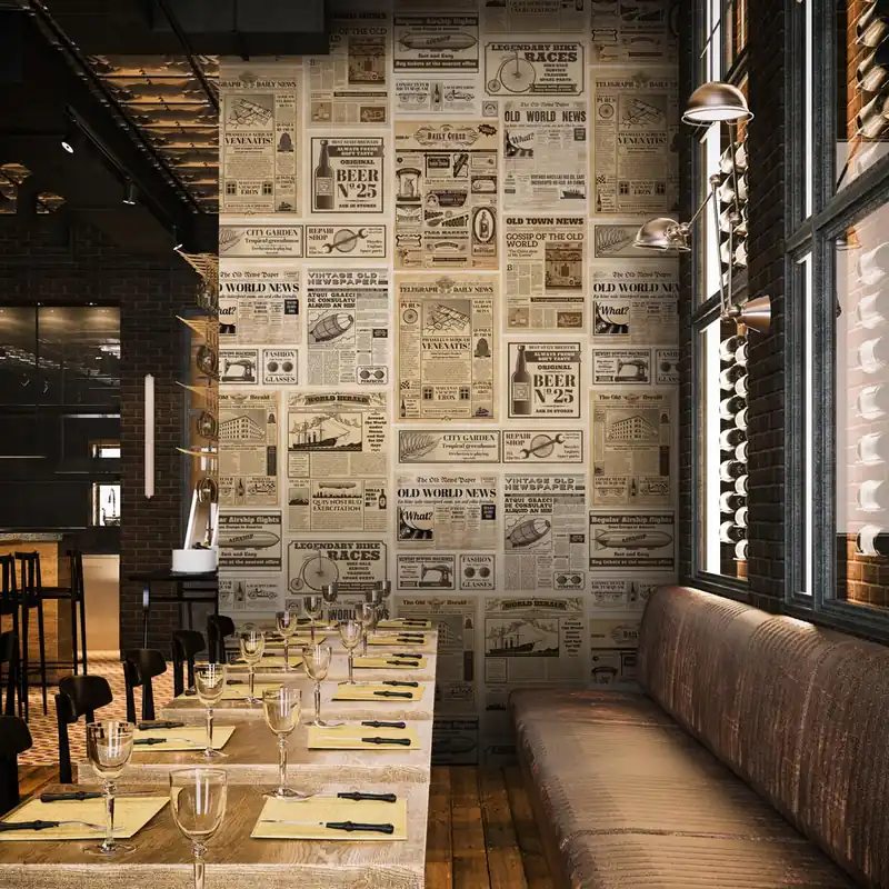 Newspaper Rotolo Carta da Parati - Finitura Liscia / 50x700 cm Lage Kosten
