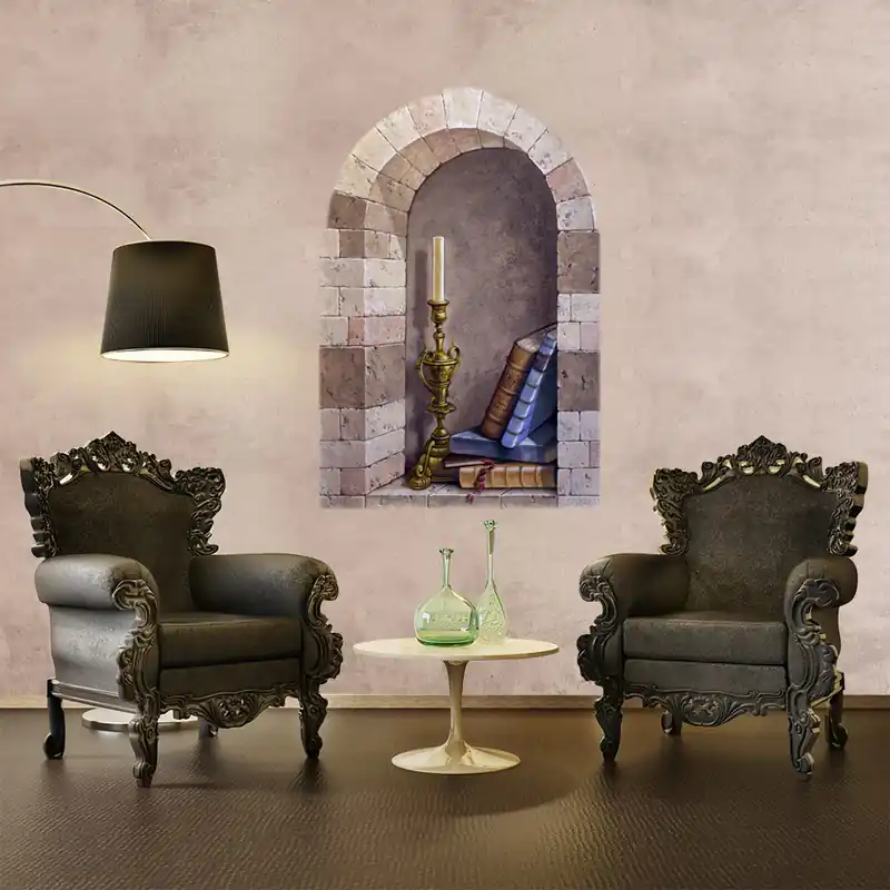 Carta da parati Arco con candelabro Voordeelprijs