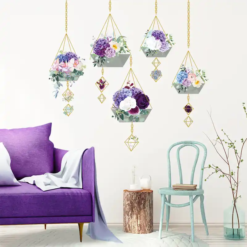 Rechtstreeks Van De Fabrikant Vasi Sospesi con fiori viola