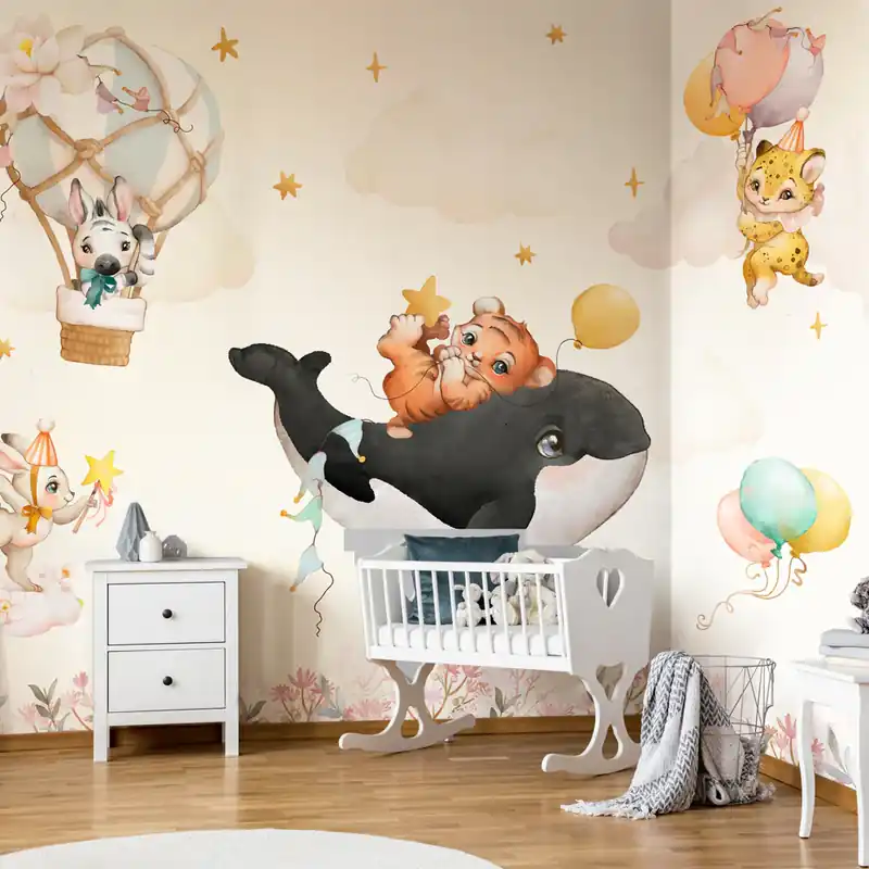 Uitverkoop Carta da parati Piccolo zoo volante - Carta da parati liscia / 100x300 cm