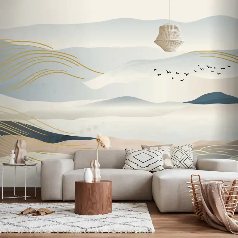 Finale Uitverkoop Carta da parati Paesaggio orientale - TNT Effetto Muro / 100x300 cm