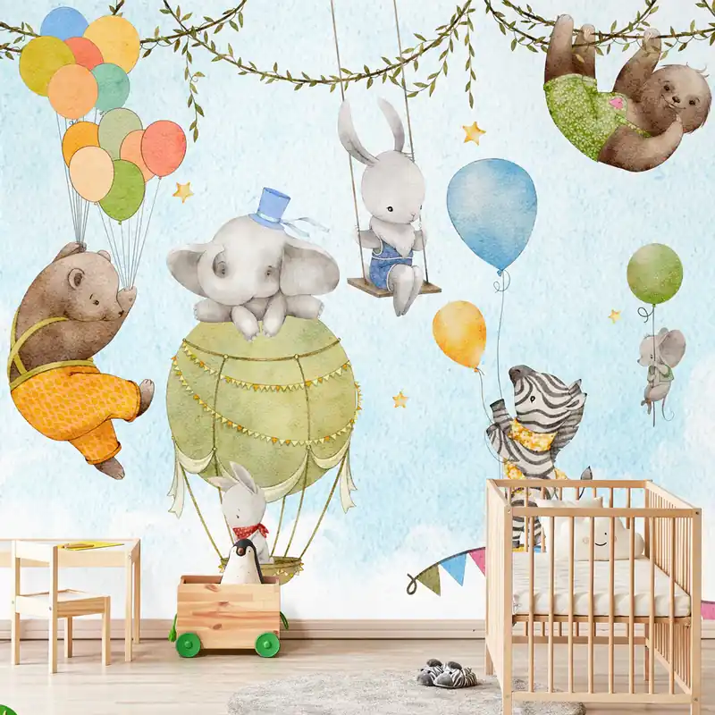 Carta da parati Circo della giungla - Carta da parati liscia / 100x300 cm Korting