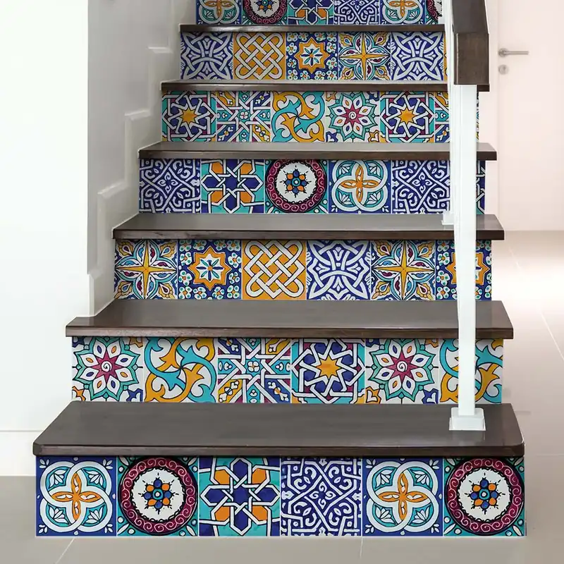Adesivi per Scale Decori portoghesi - 17 cm / 5 fasce da 80 cm Op = Op