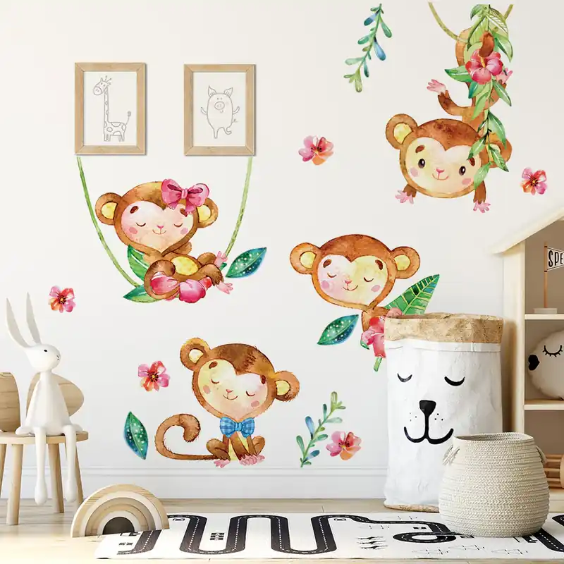Scimmiette tra i fiori - 120x30 cm Veilige Betaling