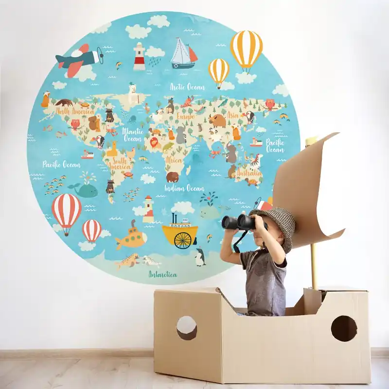 Voordeelprijs Cerchio Mappamondo - 60x60 cm