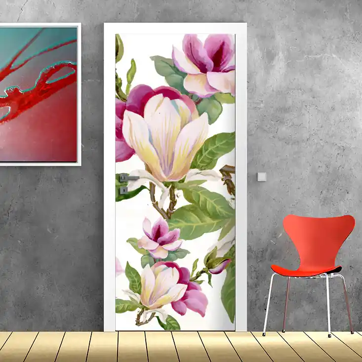 Porta Sinfonia di magnolie - 60 cm / 200 cm Premium